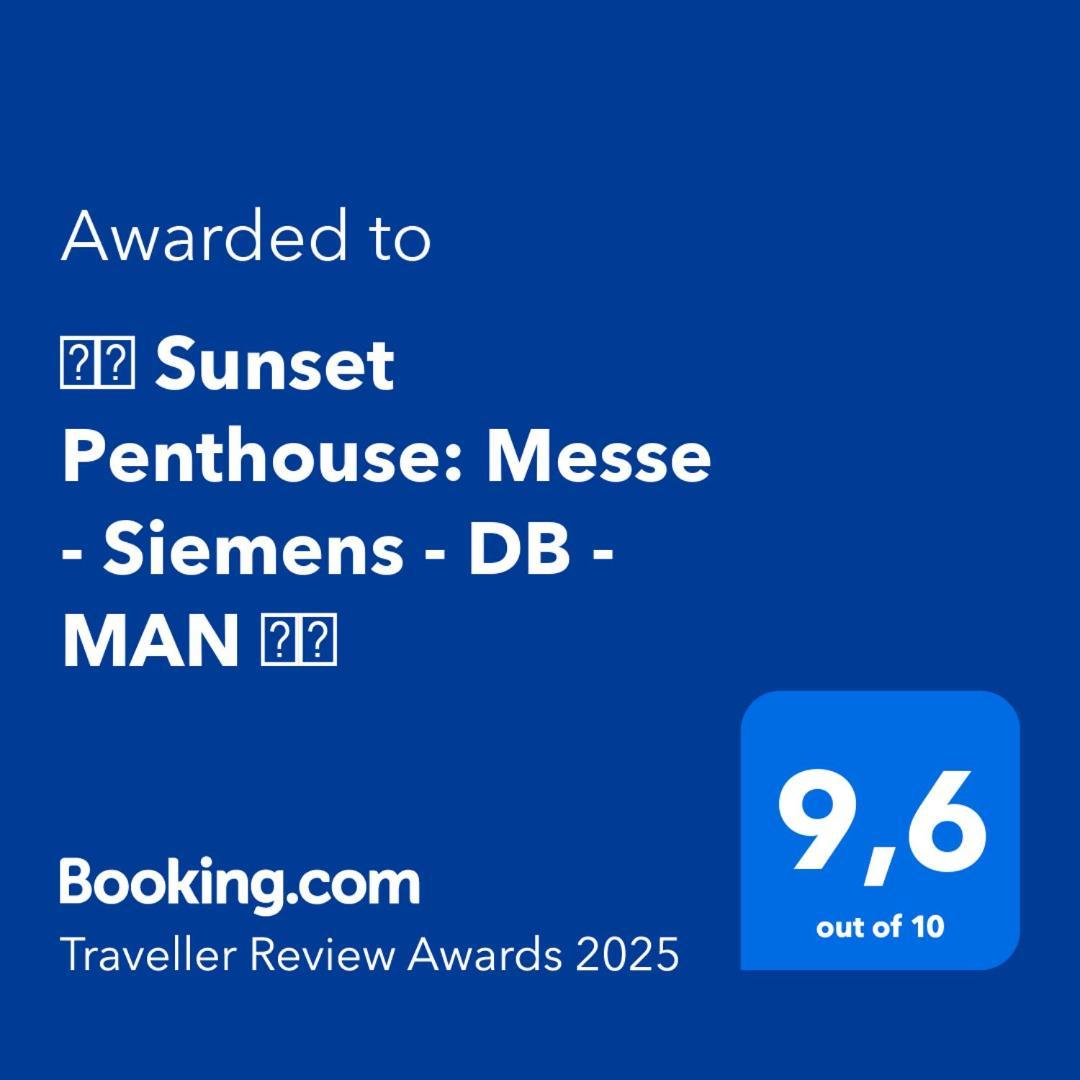 ⸨⸩ Sunset Penthouse: Messe - Siemens - Db - Man ⸨⸩ Lägenhet Nürnberg Exteriör bild